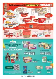 Volantino Ideal Bimbo Pagina 26: Acqua Pura €10,49, Pampers Progressi Mutandino €39,99