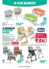 Volantino Ideal Bimbo Pagina 34: Bento chicco €49,90, Joie Mimzy recline ABC Charcoal, Arctic €99,00