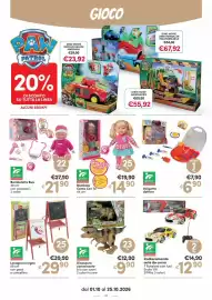 Volantino Ideal Bimbo Pagina 42: Lavagna in legno globa €29,90, Bambola Cantà Con Te Bimbo €14,90