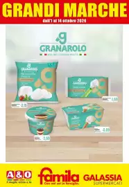 Volantino Famila Pagina 1: GRANDI MARCHE dall'1 al 14 ottobre 2026 9 GRANAROLO DAL 1957 ITALIANA BONTA Mozzarella Fresca LA