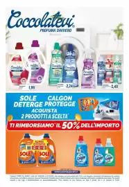 Volantino Famila Pagina 11: Coccolatevi lavatrice €1,99, Sole detergente per lavatrice €4,19