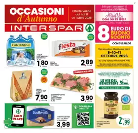 Volantino Interspar Pagina 1: Grana Padano Virgilio €7,90, Costata/nodino di suino Despar Passo Dopo Passo €3,90
