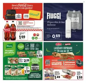 Volantino Interspar Pagina 30: Acqua minerale naturale Fiuggi €0,69, Salame Galbani Ungherese/Milano €1,59