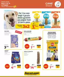 Volantino Arcaplanet Pagina 17: Wolly's Ranch Snack Cane Legno €14,99, Real Nature Snack Roll €1,57