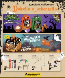 Volantino Arcaplanet Pagina 28: Fit+Fun Gioco Cane Halloween €5,99, Fit+Fun Gioco Gatto Halloween Caramelle €1,49