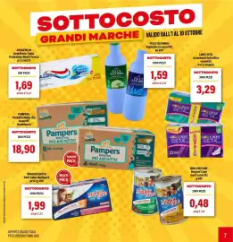 Volantino Hurrà Pagina 7: Patè Gatto €1,99, Aquafresh dentifricio tripla protezione menta fresca €1,69