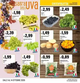 Volantino Hurrà Pagina 8: Uva nera Palieri €1,99, Uva bianca pizzutella €2,99