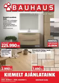 Bauhaus akciós újság Oldal 1: Naturesense laminált padló €2.990,00, Citytop+ kombi €7.490,00