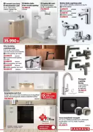 Bauhaus akciós újság Oldal 13: Mofém Hello csaptelepcsalád €12.990,00, Vitto Verdeline csaptelepcsalád €34.990,00
