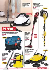 Bauhaus akciós újság Oldal 17: Kärcher kézi seprőgép S4 TWIN €49.990,00, Bosch száraz-nedves porszívó GAS12-25LS €74.990,00
