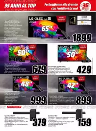 Volantino MediaWorld Pagina 3: Smart TV 48" 48C65LA €999,00, Smart TV 42" 42C65LA €899,00