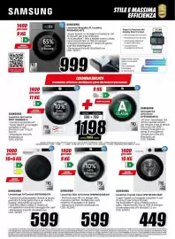 Volantino MediaWorld Pagina 8: Samsung Lavasciuga Ai•Control WD10HG6U94 €599,00, Samsung Lavatrice Bespoke AI Laundry €999,00