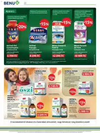 Benu Gyógyszertárak akciós újság Oldal 22: Herbal swiss hot drink €5.999,00, Actival Energia €8.299,00