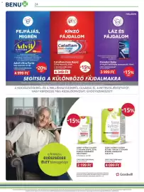 Benu Gyógyszertárak akciós újság Oldal 24: Szent-györgyi albert retard 1000 mg c-vitamin €4.099,00, Panadol baby €3.999,00