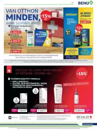 Benu Gyógyszertárak akciós újság Oldal 31: Revalid stimulating sampon €6.699,00, NeoTuss Pronatural €4.249,00