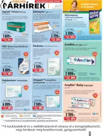 Pingvin Patika akciós újság Oldal 19: Anaftin €2.999,00, Aspirin Protect €1.699,00