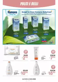 Volantino B di Bimbi Pagina 8: Triderm Baby Salviettine detergenti €2,90, BioNire Bagno-olio €18,90