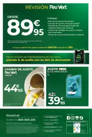 Folleto Feu Vert Página 11: Repsol aceite elite 5w40 €39,95, Feu Vert cambio de aceite €44,95