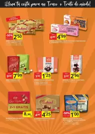 Folleto Supermercados MAS Página 4: Suchard - bombón chocolate €4,25, Filipinos - galleta fino chocoleche o chocoblanco €1,99