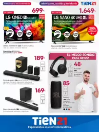 Catálogo Tien 21 Página 3: Lg qned ai miniled 75" lg 75qned72b6a €699,00, Jbl altavoz grip €85,00