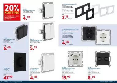 Kluswijs folder Pagina 4: Q-LINK INBOUW BLINDPLAAT €4,85, Q-LINK INBOUWSCHAKELAAR €5,25
