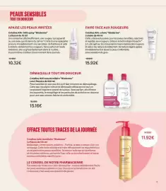 Catalogue Monop' page 9: PEAUX SENSIBLES TOUT EN DOUCEUR APAISE LES PEAUX IRRITÉES Créaline AR+ SOS spray "Bioderma" Le