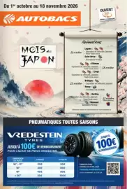 Catalogue Autobacs page 1: Du 1er octobre au 18 novembre 2026 AUTOBACS OUVERT 717 MEME LE DIMANCHE MOIS du JAPON Animations
