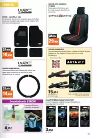 Catalogue Autobacs page 17: SWISS DRIVE COUVRE-SIÈGE UNIVERSSEL POTENZA €29,95, WRC SET DE 4 TAPIS RALLY LINE €19,95
