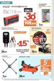 Catalogue Autobacs page 6: OSRAM Chargeur de batteries 12V €34,95, KIT DE RÉPARATION PNEU TUBELESS €7,95