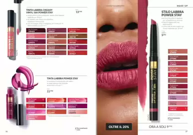 Catalogo Avon Pagina 19: Precise Lip Stylo Power Stay Avon €9,99, Avon Tinta Labbra Power Stay €11,99