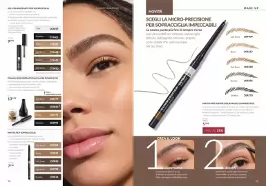 Catalogo Avon Pagina 26: Matita per sopracciglia €7,99, Mascara ultra €9,99