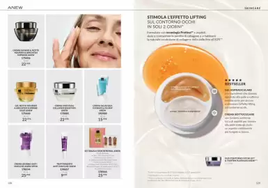 Catalogo Avon Pagina 65: Set regalo Skin Renewal Anew €25,99, Crema viso dual collagen sensitive+ Anew €22,99