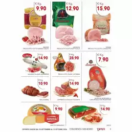 Volantino Diper Pagina 3: Galbani Salame Ungherese €14,90, Prosciutto crudo di Parma D.O.P. €28,90