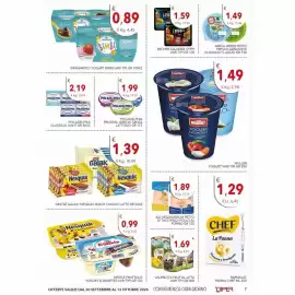 Volantino Diper Pagina 7: Nestlé Galak/Nesquik Snack Cacao/Latte €1,39, Müller Yogurt cremoso €1,49