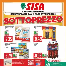Volantino Sisa Pagina 1: SISA I SUPERMERCATI ITALIANI OFFERTE VALIDE DAL 1° AL 14 OTTOBRE 2026 SOTTOPREZZO ICICLAME CARTA