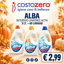 Volantino Costo Zero Pagina 5: Alba Detersivo Lavatrice Activ €2,99