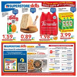 Volantino Sidis | superstore Pagina 20: Piatti NELSEN €3,99, Formaggio Valgrana Piemonte €0,89