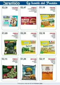Volantino Caramico Pagina 17: Findus Ciuffetti di Spinaci Primavera €1,69, Findus burger di pollo grigliati €2,47