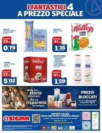 Volantino Sigma Pagina 20: Neutro Roberts bagno schiuma €1,59, Voiello pasta di semola varie trafile €0,79