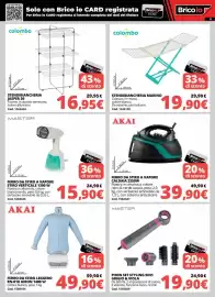 Volantino Brico Io Pagina 6: Stendibiancheria Marino €19,90, Akai ferro da stiro a vapore €39,90