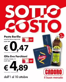Volantino Cadoro Pagina 1: SOTTO COSTO Pasta Barilla assortita, 500 gr (al kg € 0,94) €0,95-50% Card'Oro Fidelity CADORO €