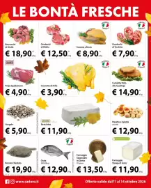 Volantino Cadoro Pagina 10: Formaggio Stagionato in Grotta €13,50, Orata €12,90