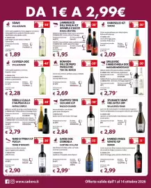 Volantino Cadoro Pagina 4: Bonarda dell'Oltrepò Pavese DOC Tor del Borgo €2,69, Rabosello IGT Serena €2,09