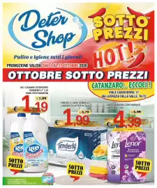 Volantino Deter Shop Pagina 1: Deter Shop SOTTO PREZZI Pulito e Igiene tutti i giorni! PROMOZIONE VALIDA DAL 1 AL 31 OTTOBRE