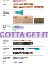 Catálogo Avon Página 58: Get fixed máscara para pestanas e sobrancelhas €7,99, Gel brow pencil color trend €5,99