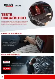 Folheto Roady Página 2: Roady DICAS CENTRO AUTO TESTE DIAGNÓSTICO Vamos realizar uma vistoria geral ao seu veículo e