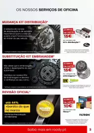 Folheto Roady Página 3: OS NOSSOS SERVIÇOS DE OFICINA MUDANÇA KIT DISTRIBUIÇÃO* O sistema da correia de distribuição é de