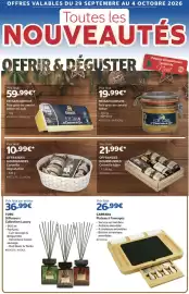 Catalogue Costco semaine 40 page 1: CARRARA Plateau à fromages €26,99, TORC Diffuseurs €36,99