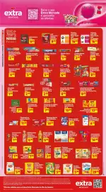 Encarte Mercado Extra Página 8: Achocolatado em pó Nescau sachê €14,99, Caldo maggi legumes €1,99