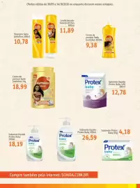 Folheto Sonda Página 4: Creme de pentear Seda Juntinhos €18,99, Sabonete liquido Protex Baby €26,59